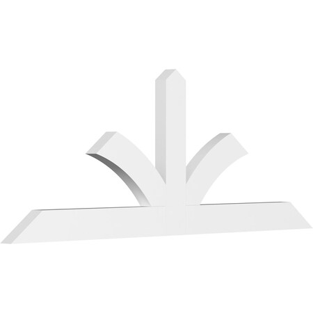 Ekena Millwork Richland Architectural Grade PVC Gable Bracket, 60"W x 22 1/2"H x 2"D x 4"F, 9/12 Pitch GBP060X23X0204RIC00